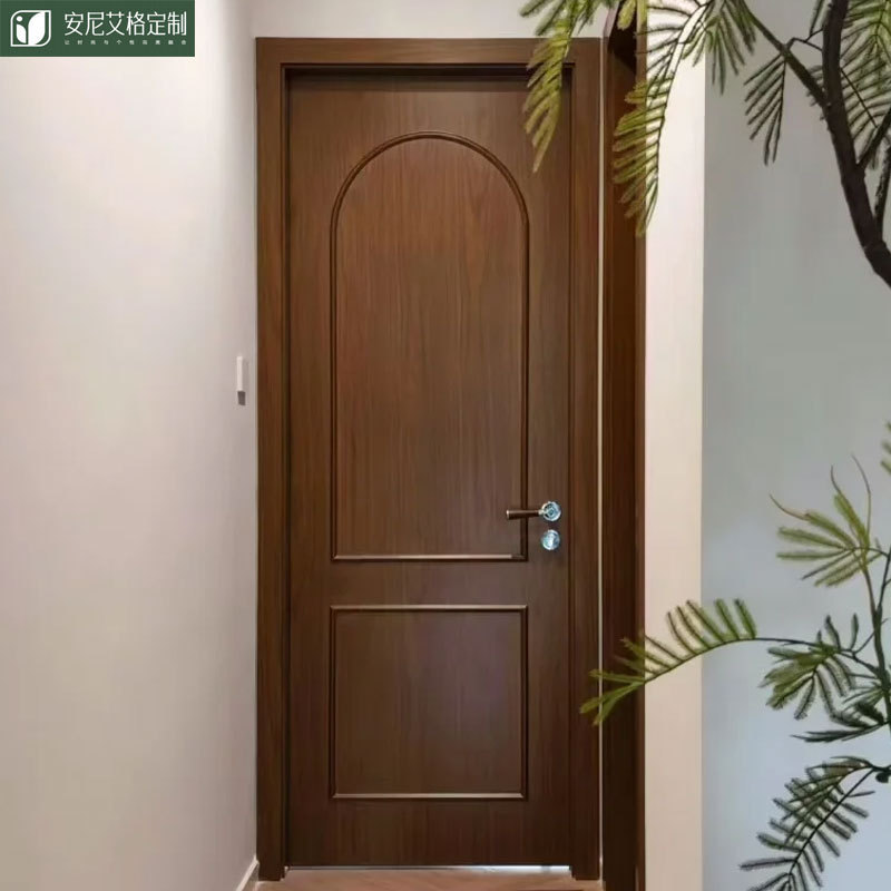 Color-Matched Bedroom Wooden Doors, Complete Set with Installation, Interior Doors, Solid Wood Lacquered Doors, Flat Opening Doors, Light Luxury Style, Solid Wood Composite