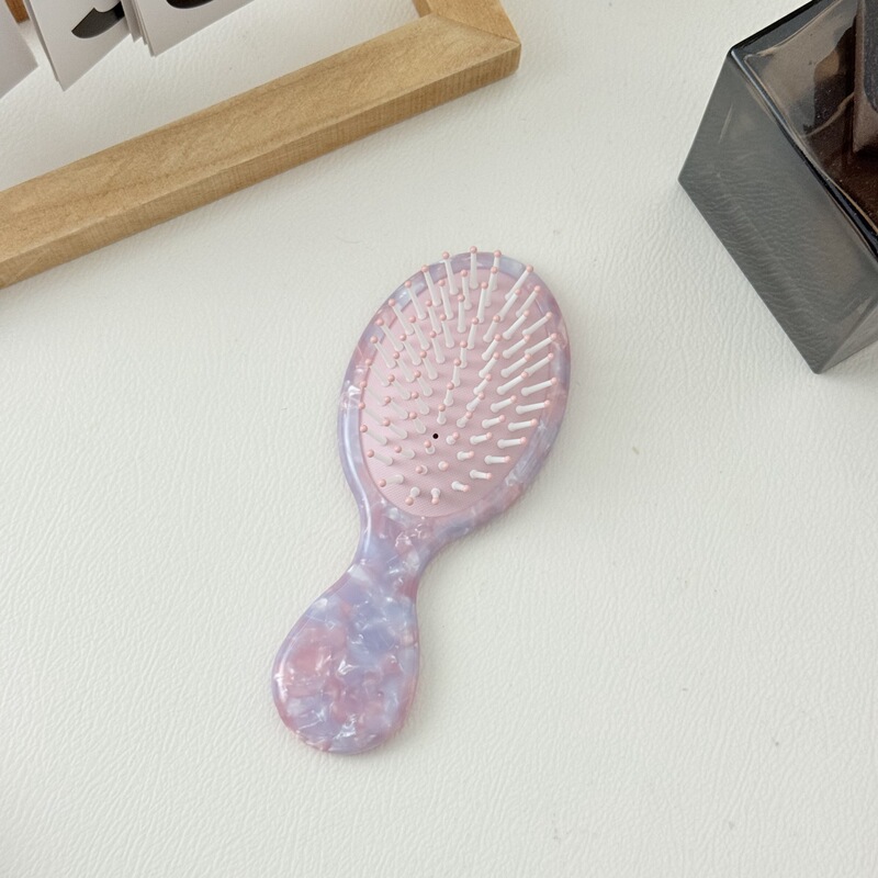 etsy个性化名字新款醋酸气垫发梳时尚简约彩色外出携带少女可爱|undefined