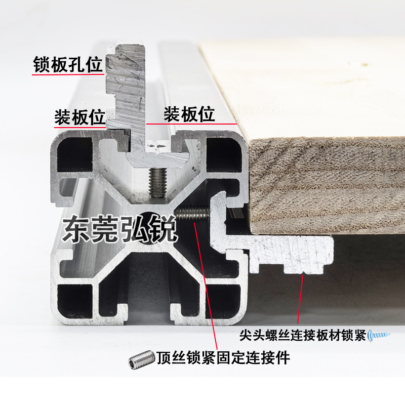 European Standard 203040 Aluminum Profile Shelf Bracket Side Panel Fixing Piece Storage Rack Groove Flush Marine Board Bracket