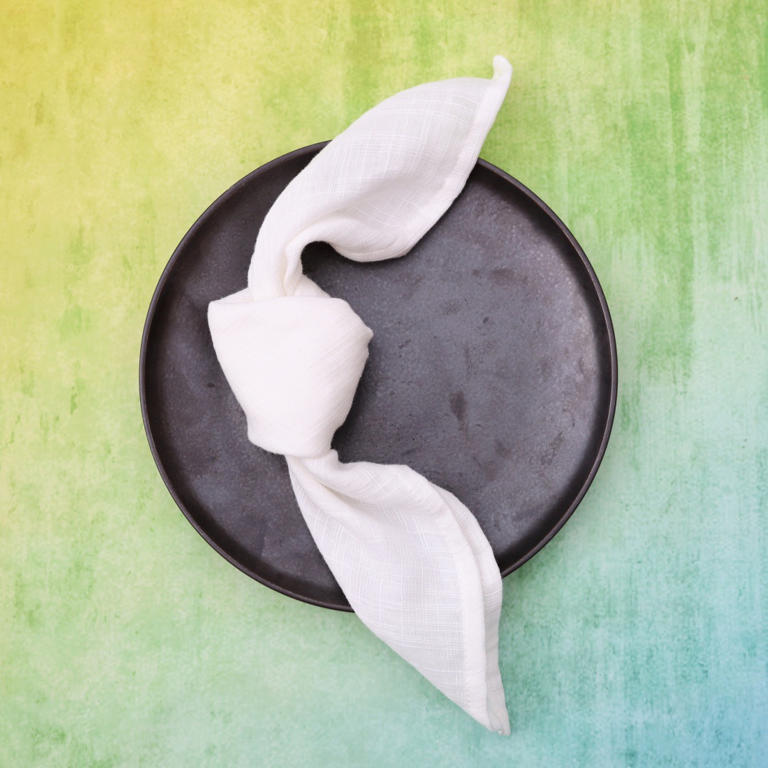 Servillas de algodón de bambú de doble capa, toalla de té arrugada, almohadilla de mesa occidental, decoración de servillas transfronterizas