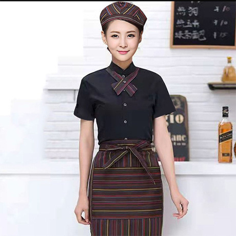 Tema occidental restaurante café hombres y mujeres ropa de trabajo Otoño e Invierno pastel hornear panadería camarero ropa de trabajo manga larga