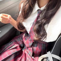 オリジナルJK制服格スカート日系正規金糸半身スカート高品質百パートナー女性a字高腰格学院