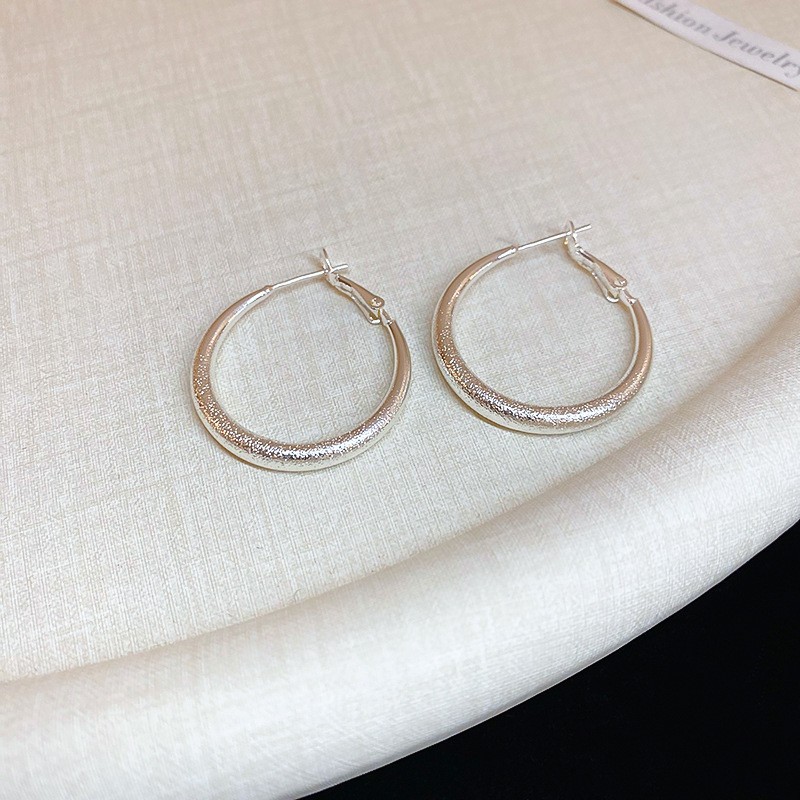 Pendientes de metal transfronterizos de otoño e invierno con aguja de plata, pendientes, pendientes de viento frío de moda de nicho, pendientes de lujo de alta gama de luz de todo fósforo