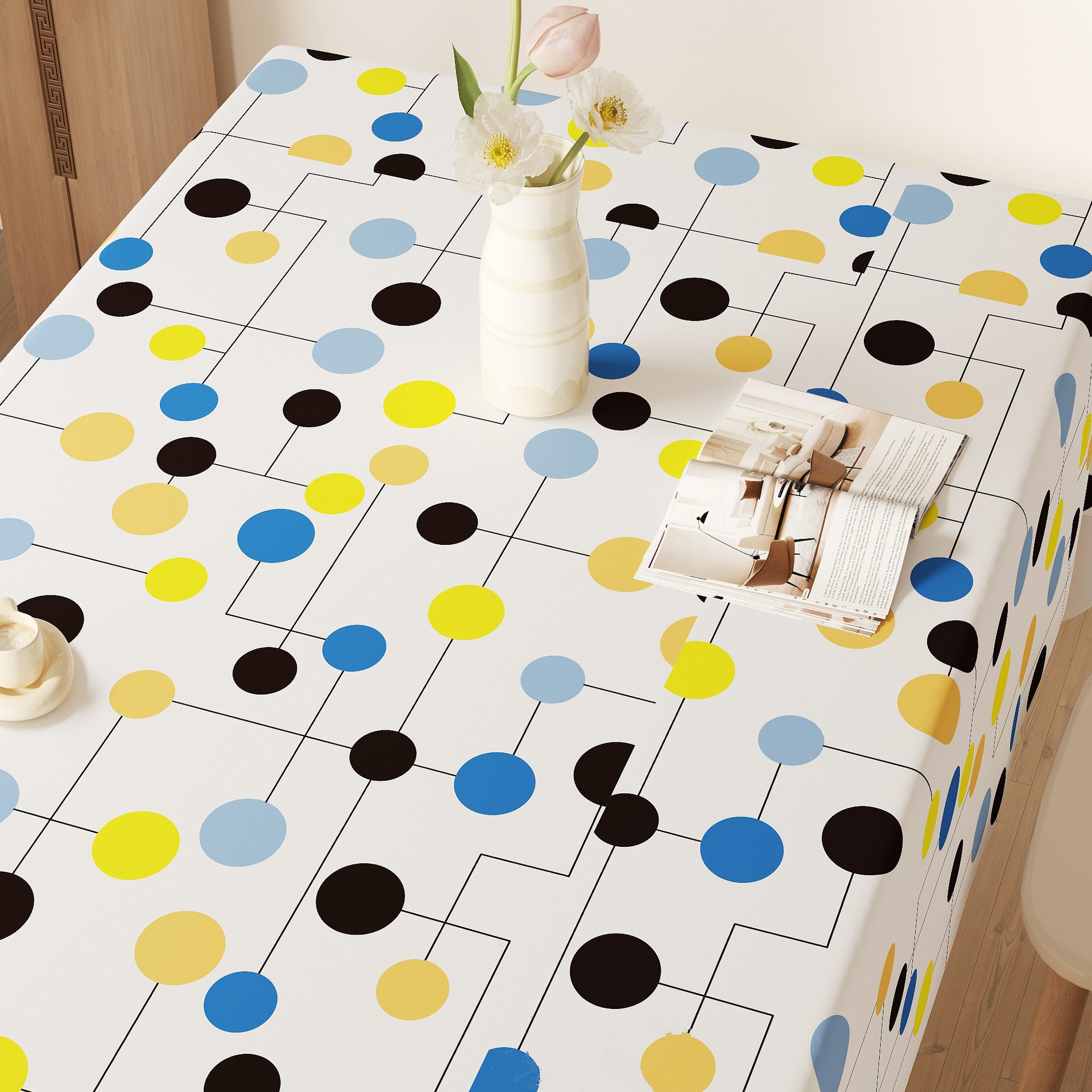 Punto amarillo y negro (respetuoso con el medio ambiente, suave e inodoro)