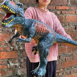 超大号霸王龙软胶恐龙玩具大只儿童仿真动物模型玩偶地摊批发跨境