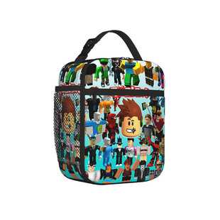 Amazon Hot Selling Roblox Insulation Bag Portable New Lunch Bag Children's Lunch Box Anti-splashing Ice Bag Insulation Bag