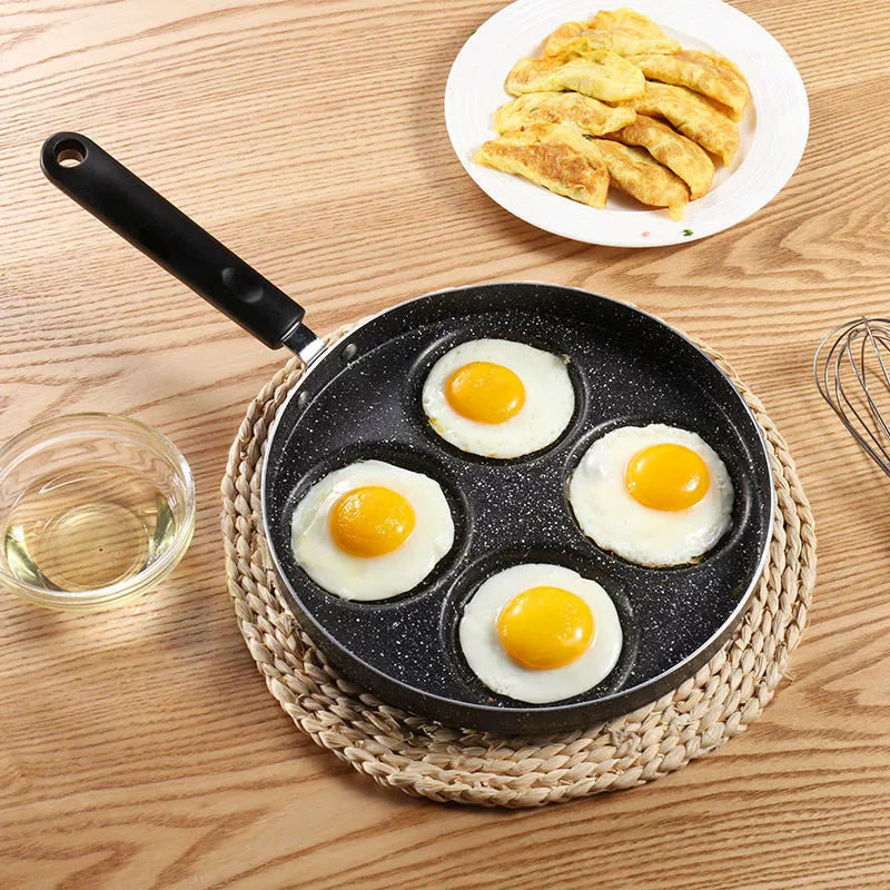 Fried egg artifact egg burger cooker poached egg breakfast egg dumplings special small flat pot mini non -stick four -hole mold