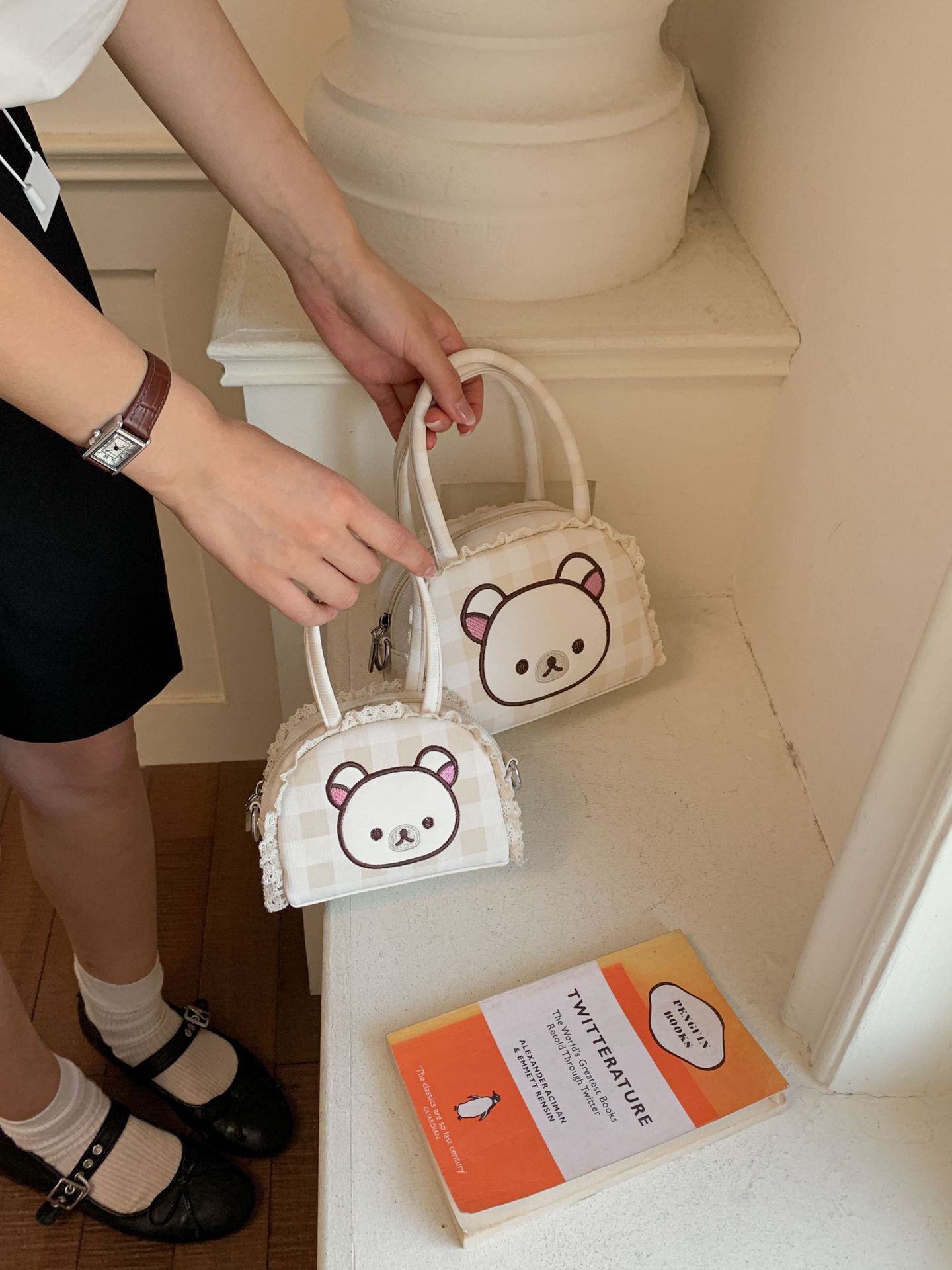 Bolso coreano lindo de dibujos animados 2026 padres-hijos de moda mini bolso de cambio nuevo estilo de invierno bolso de lápiz labial para chicas