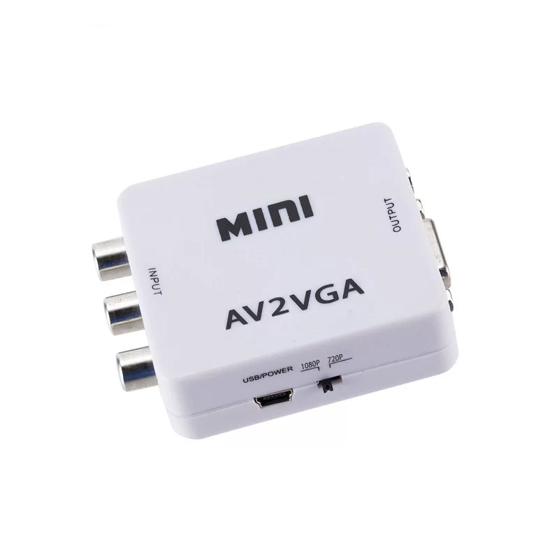 UEDHSEN Мини AV в VGA преобразователь av в vga HD конвертер AV2VGA поддерживает 1080P