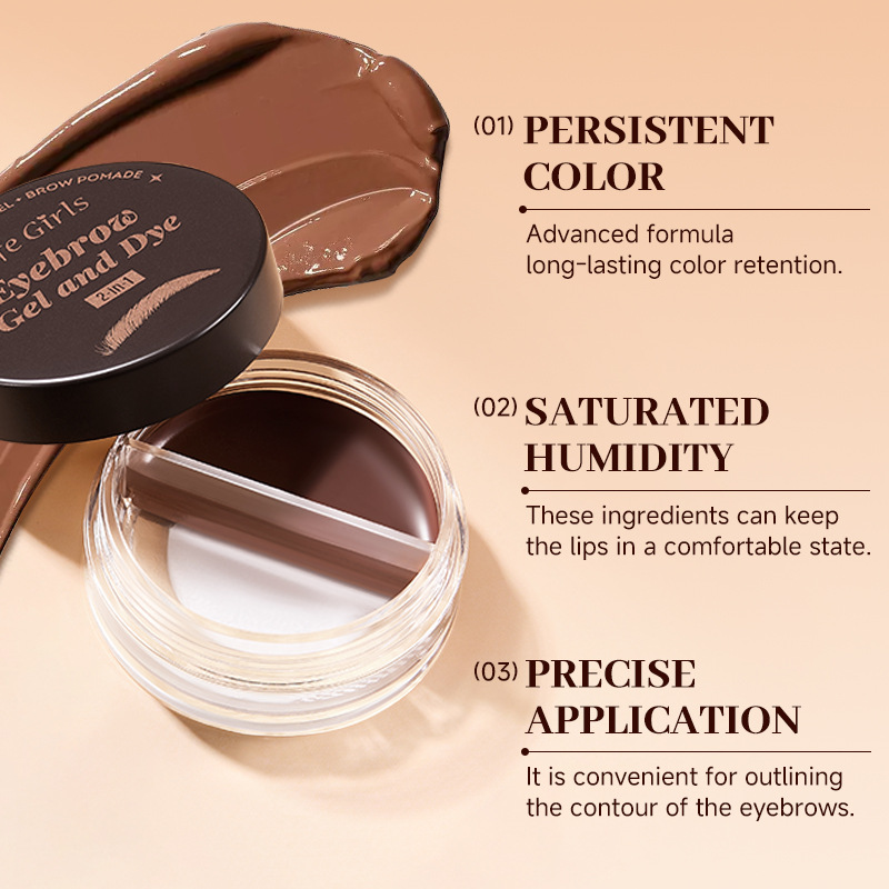 Life Grils transfronterizo 2 en 1 estofado gel de cejas, crema de cejas, no se desmache, no se quita el maquillaje transfronterizo, maquillaje de color, paquete en inglés