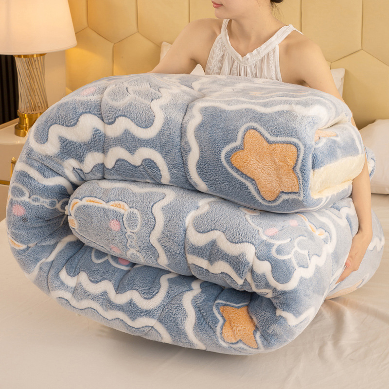 겨울 벨벳 이불 - 공룡의 왕국 [촉감이 따뜻하고 푹신하고 부드럽습니다]