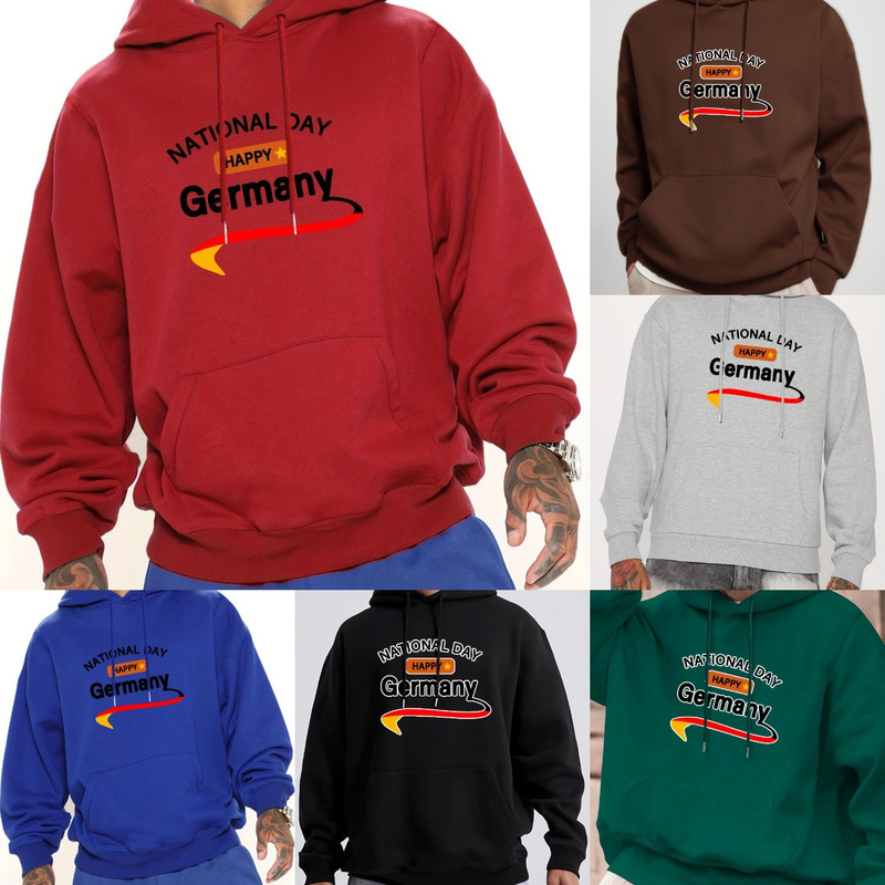 Men's Plus Size Happy National Day Germany Print