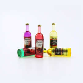 泓豪礼品玩具 52微缩玩具模型场景 娃娃屋配件 迷你酒瓶摆件 D137