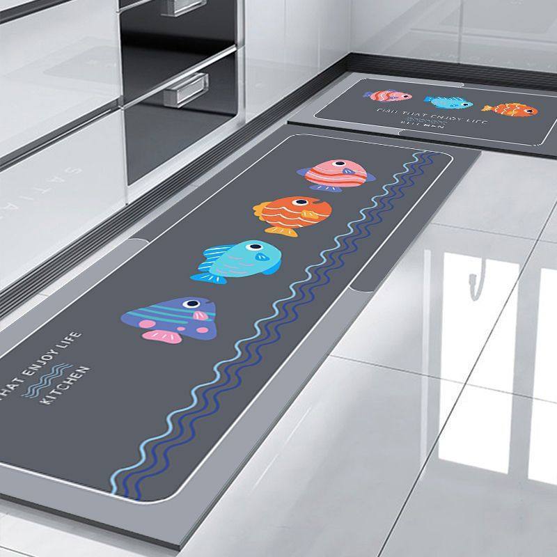 In-Stock Simple Diatomaceous Earth Floor Mat for Kitchen, Stain-Resistant, Easy to Clean and Maintain, Long Strip Wear-Resistant Mat for Home Use, Dropshipping Available