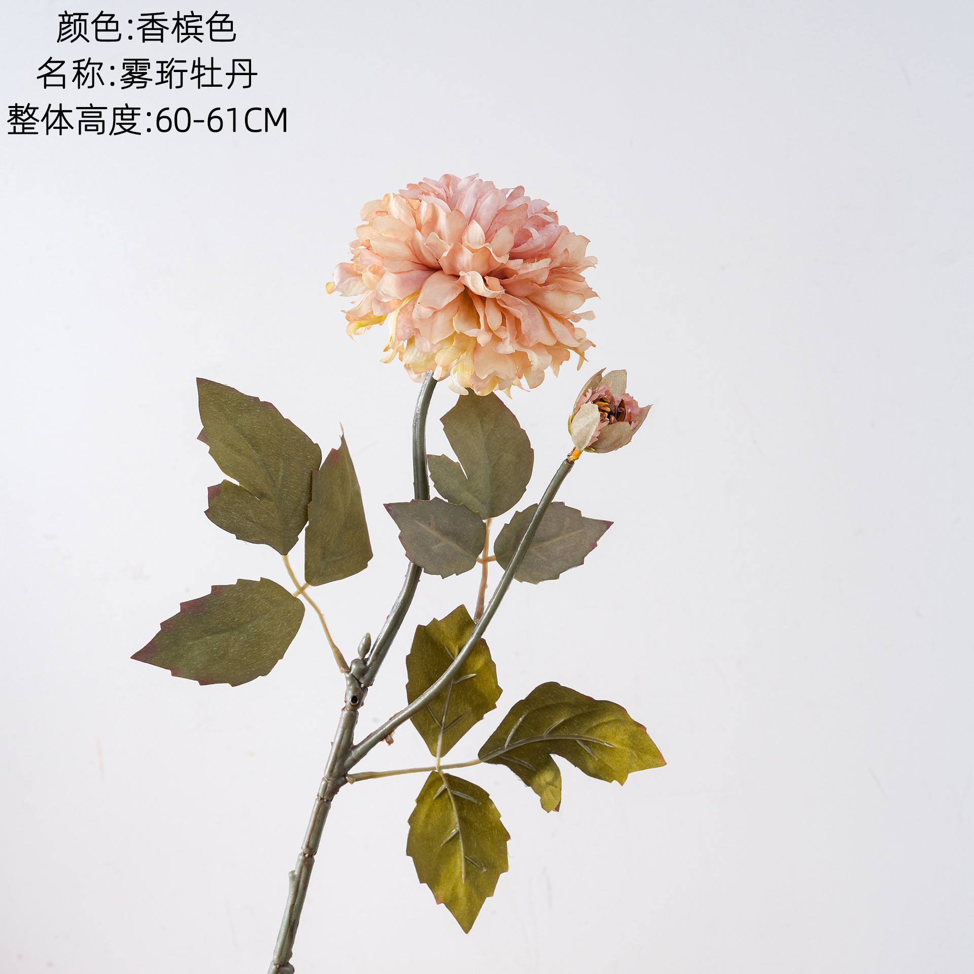 Wuheng Peony falsificó flores y plantas verdes artesanías de decoración de bodas al por mayor INS fabricantes de flores de simulación transfronterizas con flores en la mano