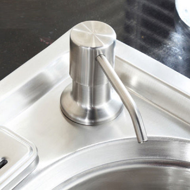 水槽不锈钢皂液器 厨房洗菜盆洗洁精瓶延长器 洗洁精压取器按压器