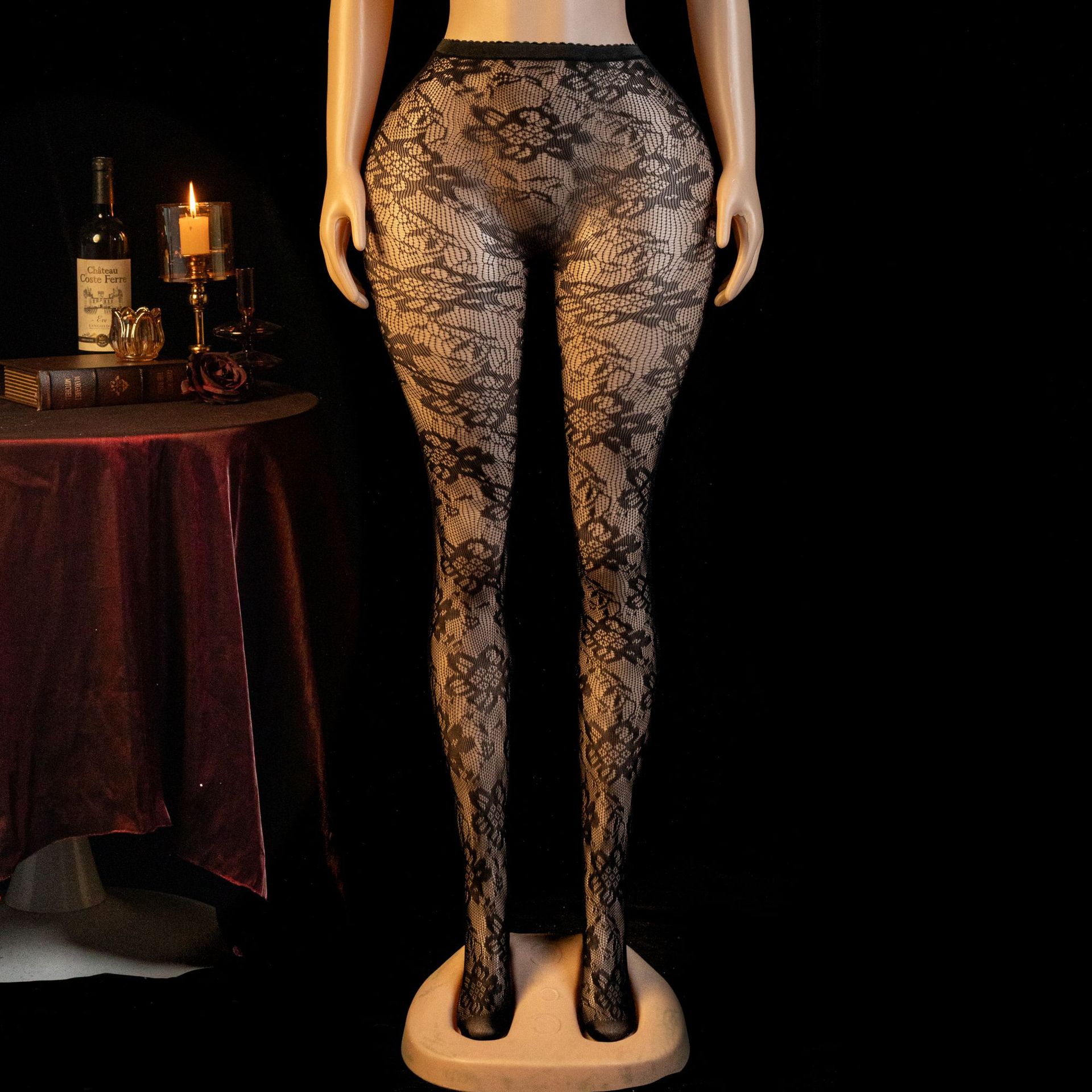 Yue mariposa sexy calcetines red calcetines de encaje hueco malla caliente pura malla coquetear 20457