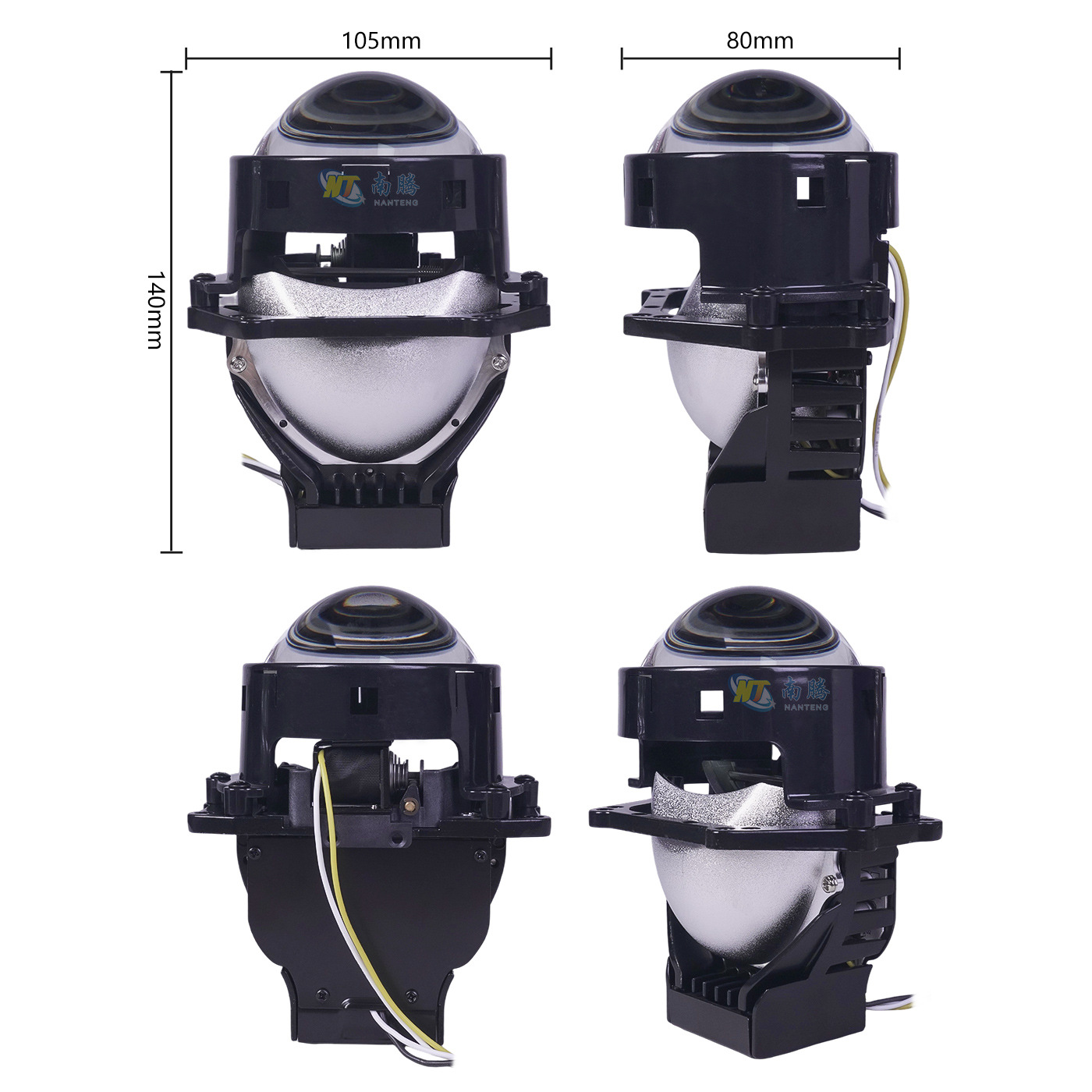 Faros LED de automóviles Lentes de doble luz 3.0 pulgadas Faros LED una sola y doble taza cañón láser Luz de motocicleta image 6