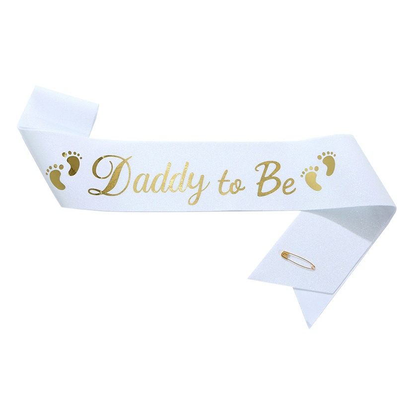 Correas de hombro personalizadas con purpurina para futuras mamás y futuros papás, estilo europeo y americano