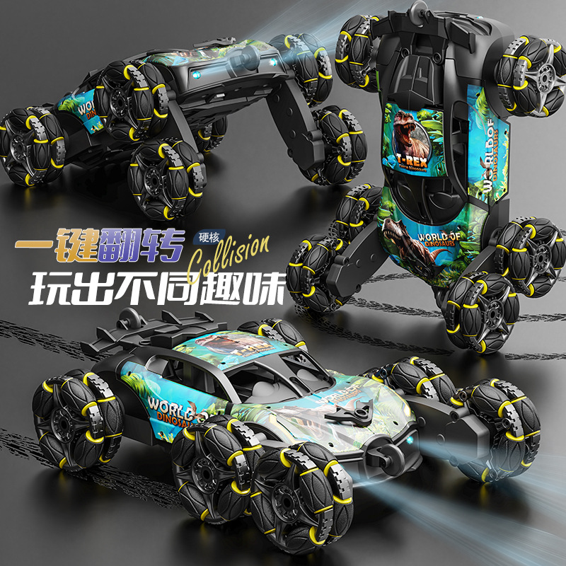 Control remoto transfronterizo inducción de gestos para niños de ocho ruedas de aleación de deriva vehículo todoterreno acrobacias de deformación pulverización juguetes de coche de control remoto
