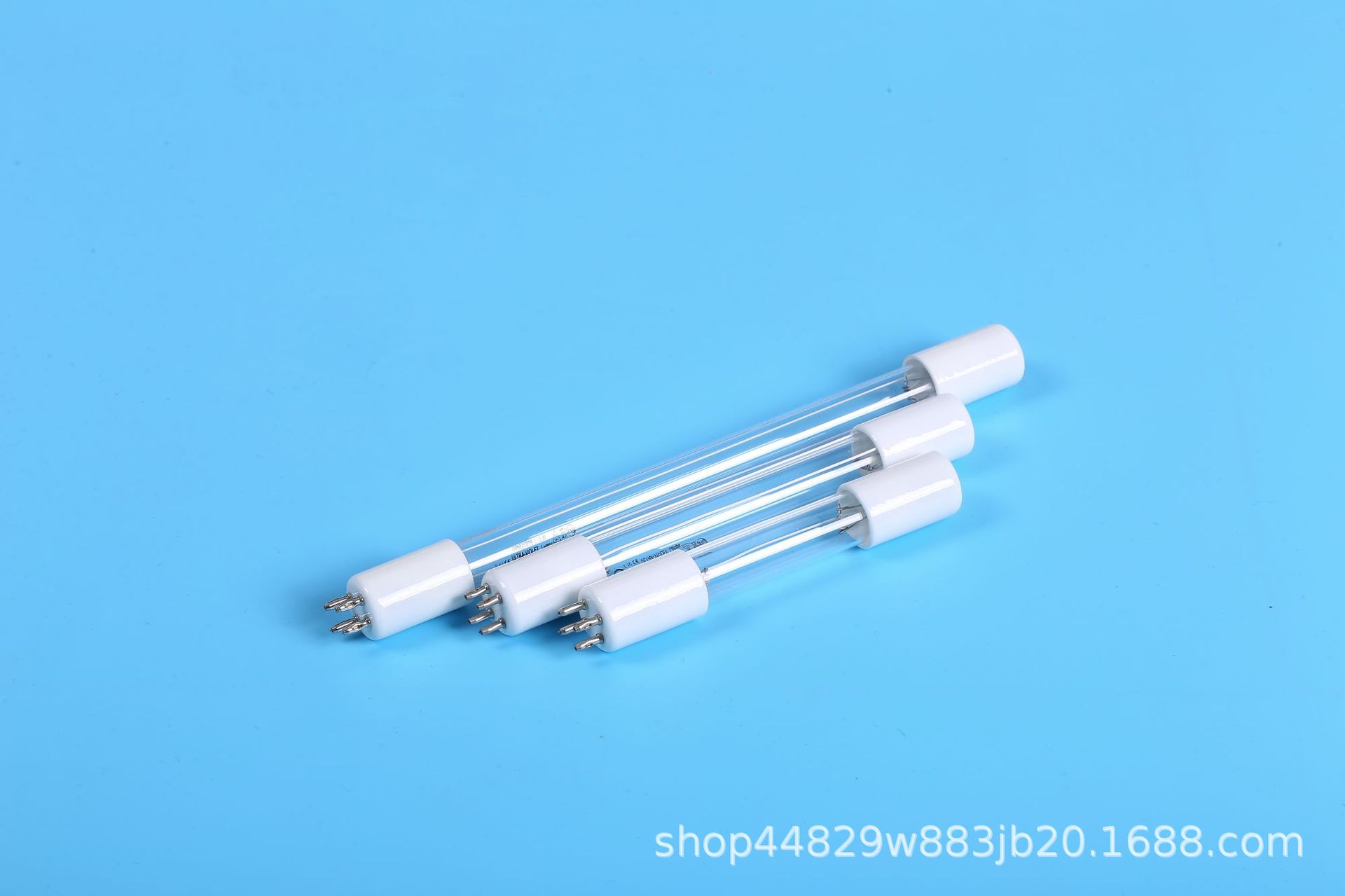 하수 처리 어항 폐수 정화 처리를위한 단일 엔드 4 바늘 자외선 소독 램프 석영 살균 램프