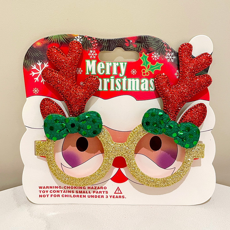 Decoraciones de marcos de gafas de Navidad para niños lindos y extraños regalos 2026 nuevos tocadillos de Santa Claus otoño invierno mujeres image 20