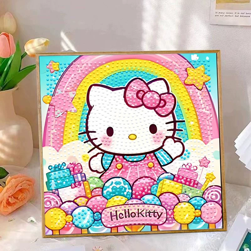 Алмазная вышивка (рамочная) Kurome ручная работа DIY алмазная наклейка Sanrio полное алмазное мозаичное панно, подарок