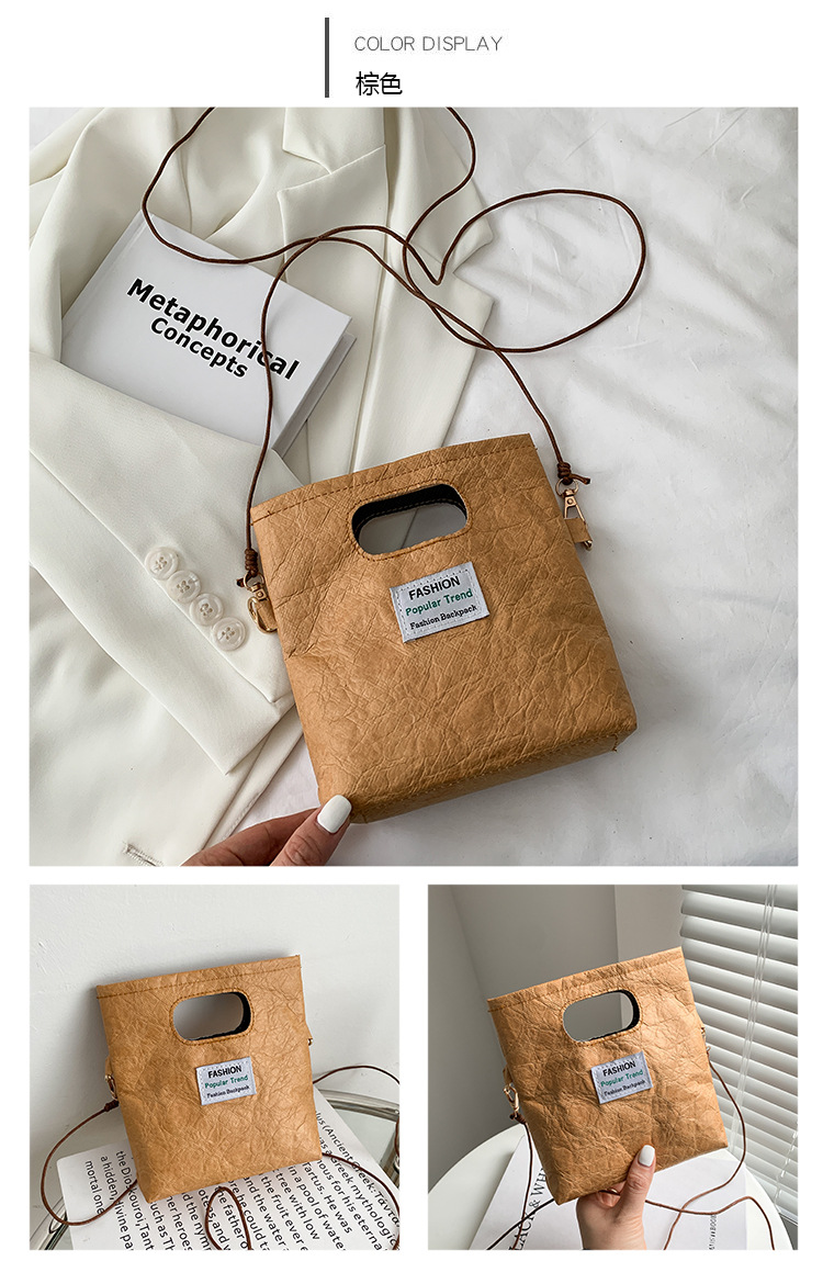 New Korean Fashion Retro Simple Square Messenger Bag display picture 7