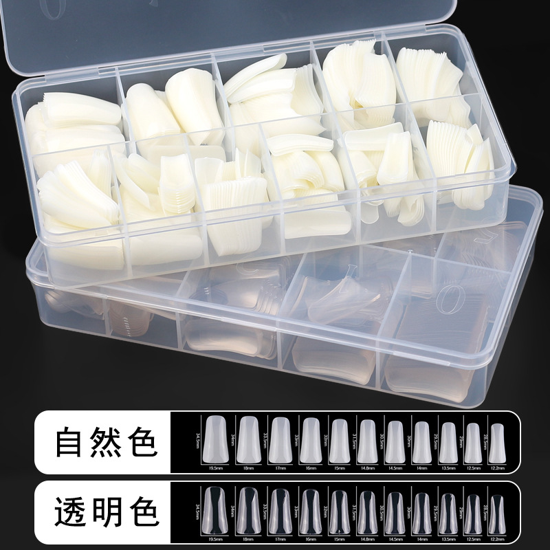 Ventas transfronterizas en caliente 500 piezas nuevas piezas de uñas de boca de pato, piezas de uñas en forma de abanico calientes en Europa y América.