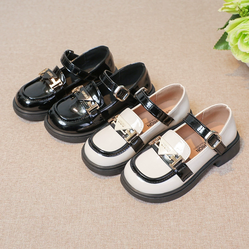 Хорошая маленькая кожаная обувь для девочек 2024 весна и осень новая сеть