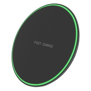Ultra-thin round QI15W wireless charger gift wholesale for Apple Huawei 10W desktop mobile phone wireless charger