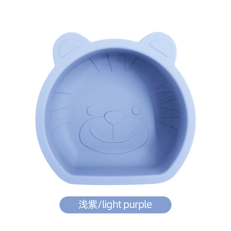 Alimentos de silicona para bebés cuenco de alimentos suplementarios para niños cubiertos para bebés hogar tigre cuenco con ventosas al por mayor