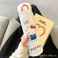 三丽鸥保温杯女生高颜值2025新款316不锈钢水杯可爱双饮吸管杯子