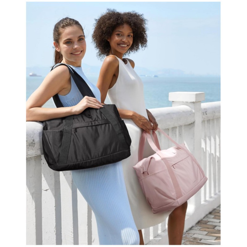 Amazon nuevo 23 litros plegable gran capacidad de fin de semana adecuado para mujeres bolsa de ejercicio bolsa de viaje bolsa de noche