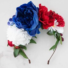 美国独立日花朵发箍节日派对舞会发带高级感仿真立体玫瑰花环头饰