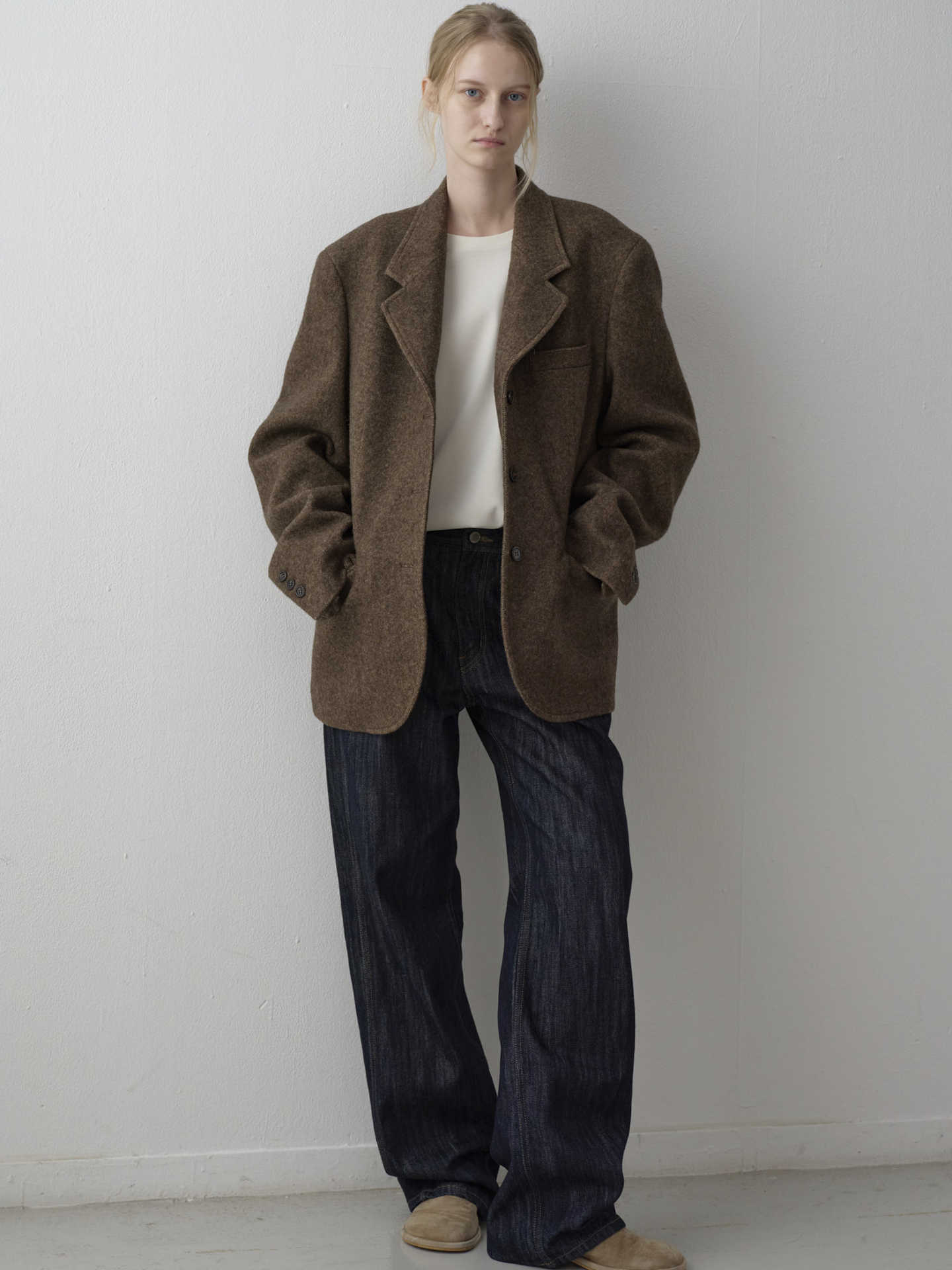 In Stock FAC*DE PATTE*N Woolen For Women Autumn Winter New Simple Elegant Commuter Blazer_ecoleips.com