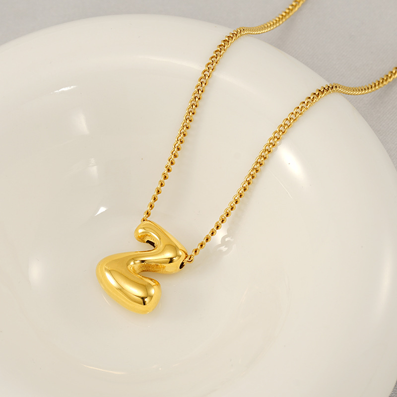 Holiday, Daily Occasion Wholesale Jewelry Casual Lady Streetwear Letter 304 Stainless Steel Plating Pendant Necklace