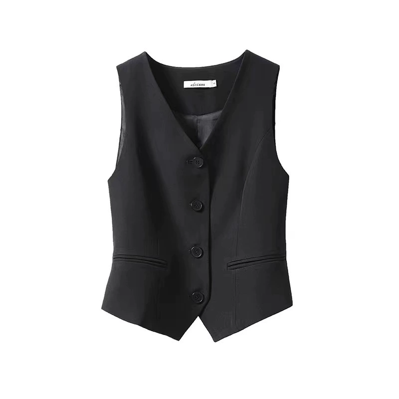 Костюм, жилет, осенняя майка без рукавов, короткая жилетка без рукавов, slim fit
