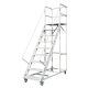 Royal Ball warehouse climbing car mobile platform ladder with wheels shelf climbing ladder warehouse supermarket tally pick-up stool ladder