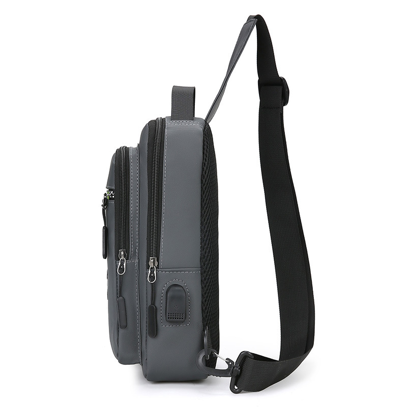 2024 nueva tendencia multifuncional USB bolso de pecho de negocios para hombres ocio deportes al aire libre montañismo bolso de mensajero de un solo hombro