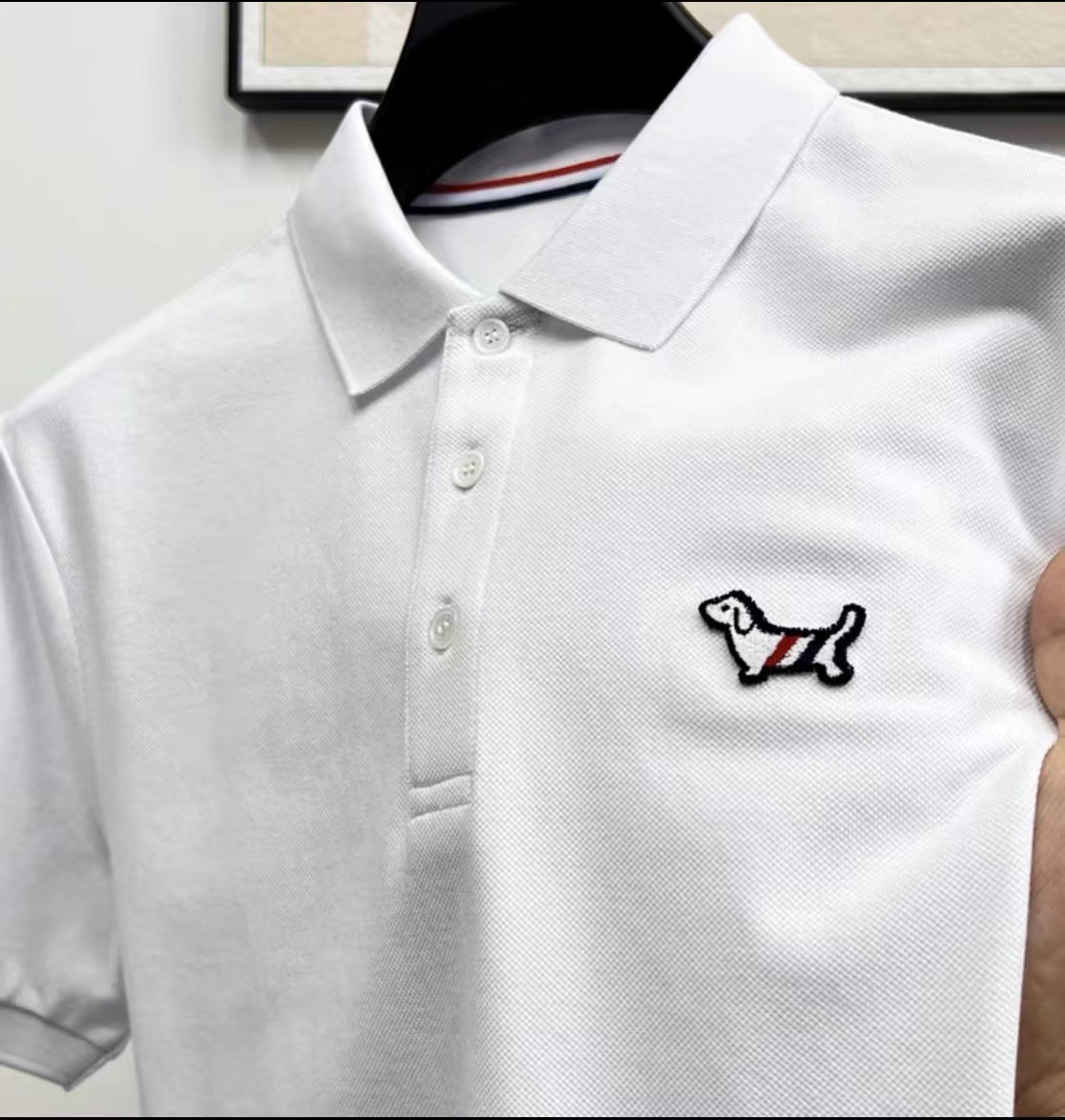 Men's Polo Shirt Summer Cotton Solid Colour Short Sleeve Top_voghion.com