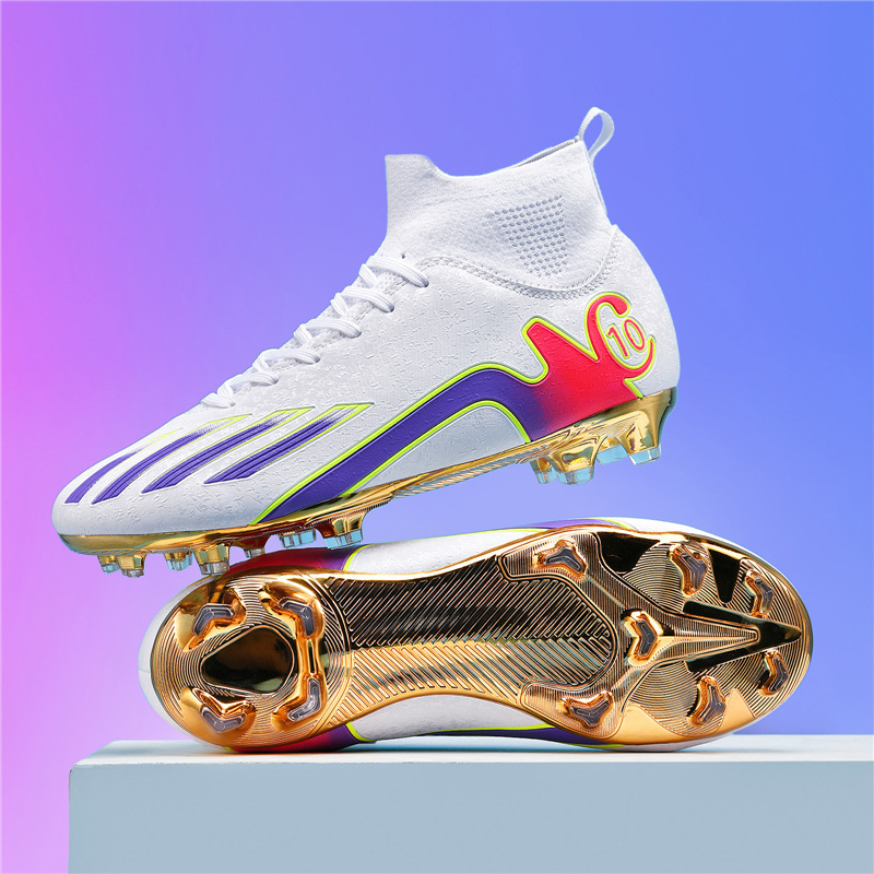 Men's High-top Artificial Turf Football Wholesale, Children's Gold-plated Long-studded Competition Training_vogvips.com