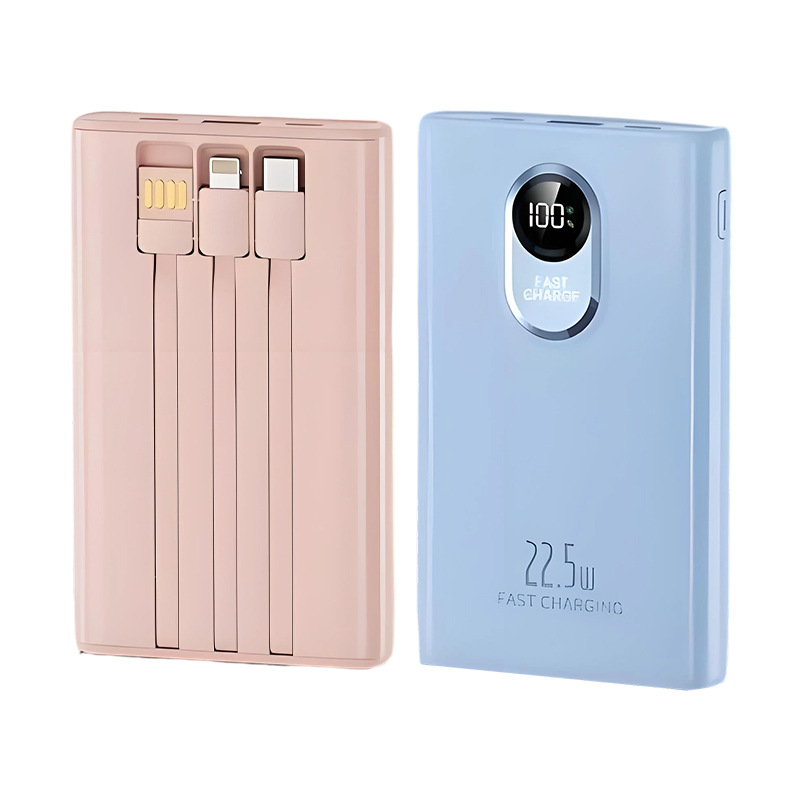 Fábrica de suministro directo de 20000 mAh tesoro de carga 22.5W de carga rápida con tres líneas de alimentación portátil de gran capacidad