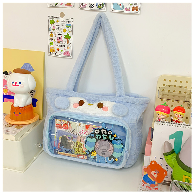 Women's Medium Plush Cat Cute Streetwear Square Zipper Shoulder Bag display picture 39