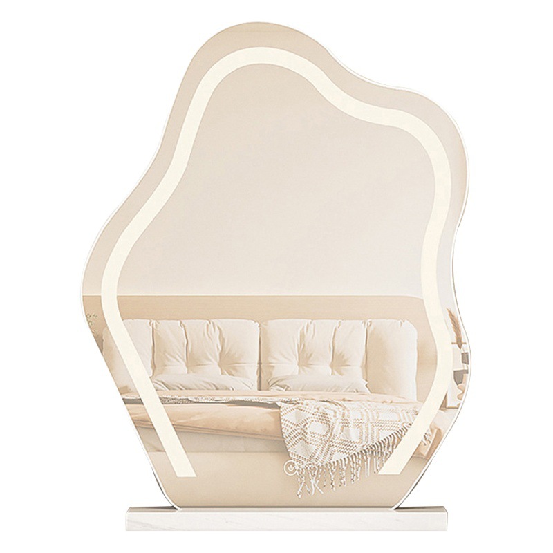 Nube en forma de espejo dormitorio tocador espejo de maquillaje simple luz inteligente espejo de lujo espejo de escritorio LED