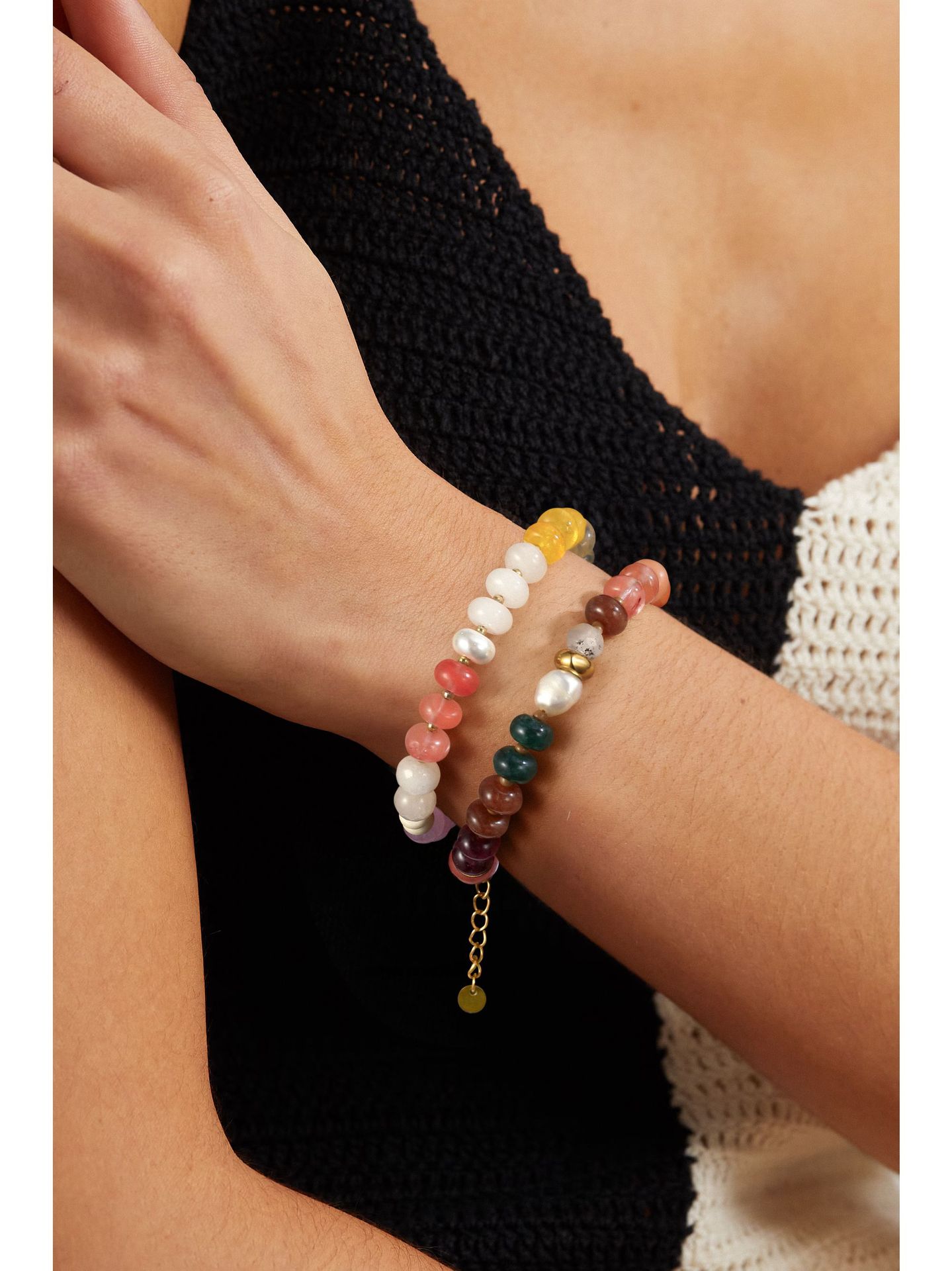 Lobster Trigger Clasp Closure Clasp Closure Type Bracelets Classification Simple Style Round 304 Stainless Steel Natural Stone Beaded Bracelets Wholesale