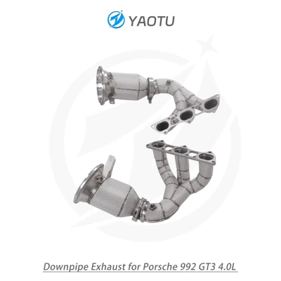 Suitable for Porsche 992 GT3 4.0L (without OPF) with three-way catalytic converter and heat insulation layer (Exhaust pipe)