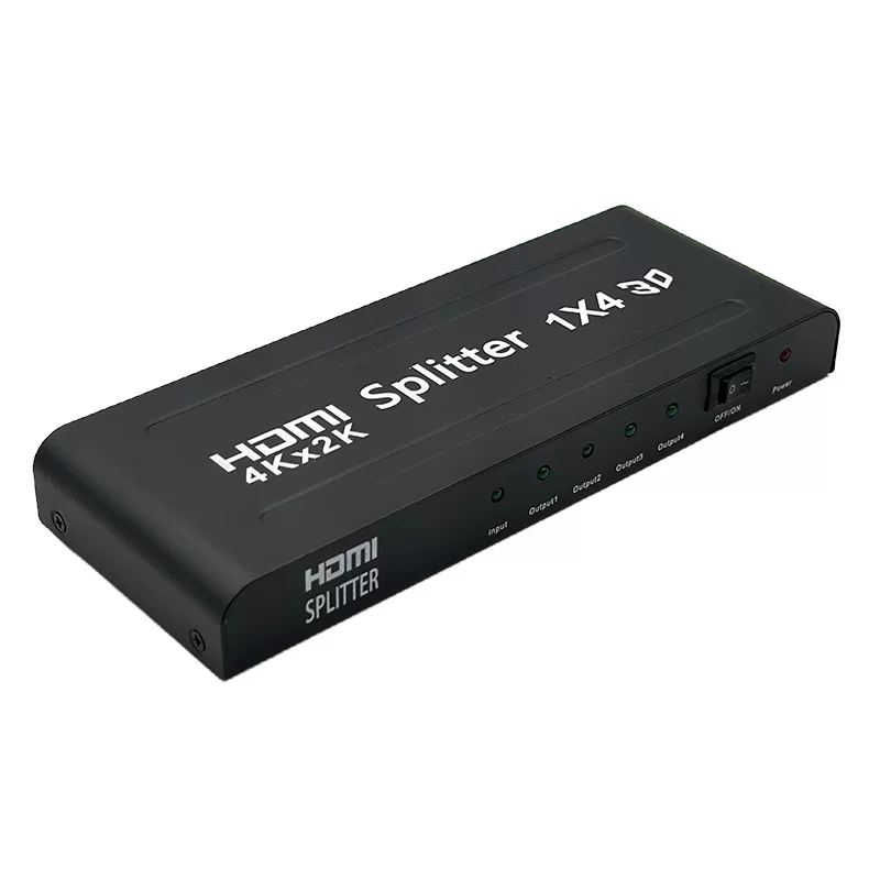 HDTV 1/4 splitter 1/4 HDTV 1.4 3D switcher 1 in 4 out HDTV signal converter