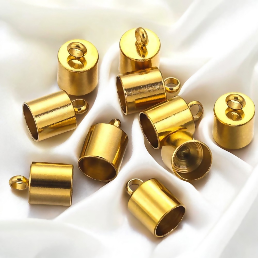 Cadena de cubo de acero inoxidable hebilla de cuerda de cuero hebilla de conexión de cuerda DIY pulsera tobillera accesorios de joyería hechos a mano en stock