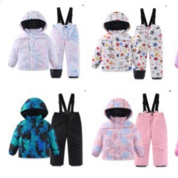 New winter windproof, waterproof, thickened, cold-proof cotton jacket and overalls ski suit two-piece set New winter windproof, waterproof, thickened, cold-proof cotton jacket and overalls ski suit two-piece set